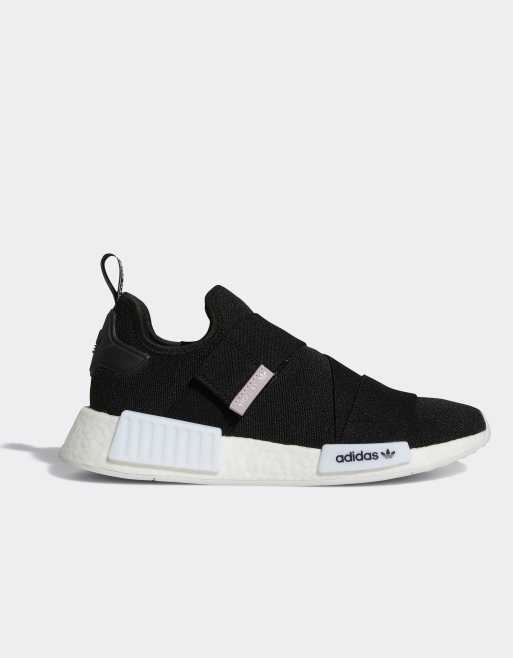 Adidas nmd r1 store nere con strisce bianche