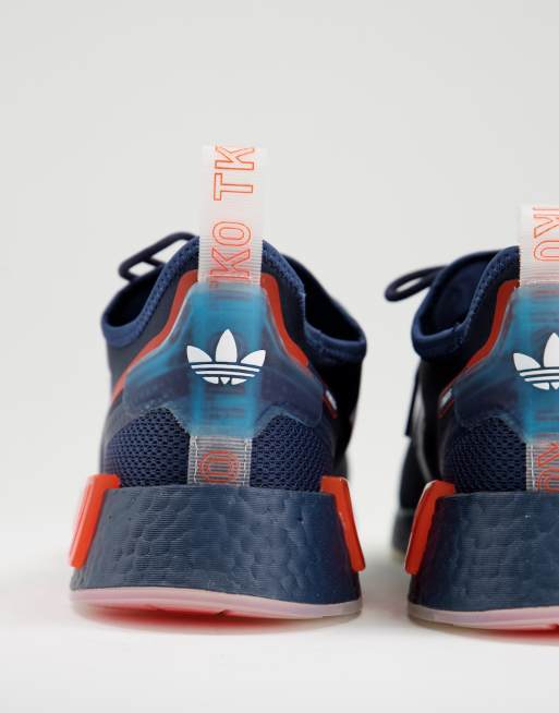 Adidas nmd r1 blue and orange hotsell