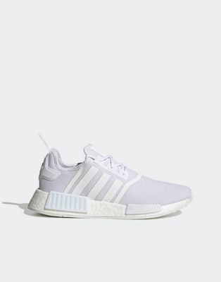 adidas Originals NMD_R1 trainers in triple white - ASOS Price Checker