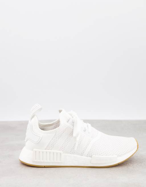 adidas Originals NMD_R1 trainers with gum sole in white | ASOS