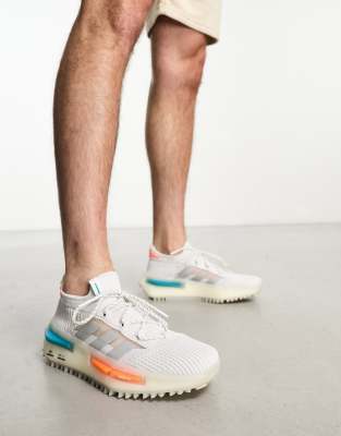 Shop Adidas Originals Nmd_s1 Sneakers In Off-white And Multi