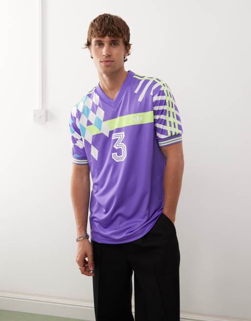 adidas Originals – Nuwave – Fioletowa koszulka w stylu lat 90.
