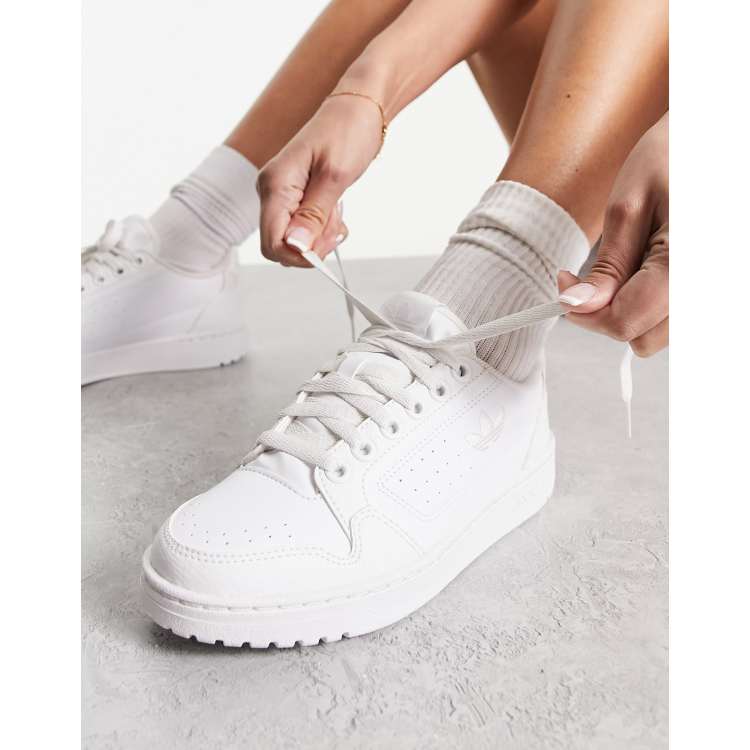 adidas Originals NY 90 Sneaker in Triple WeiB ASOS