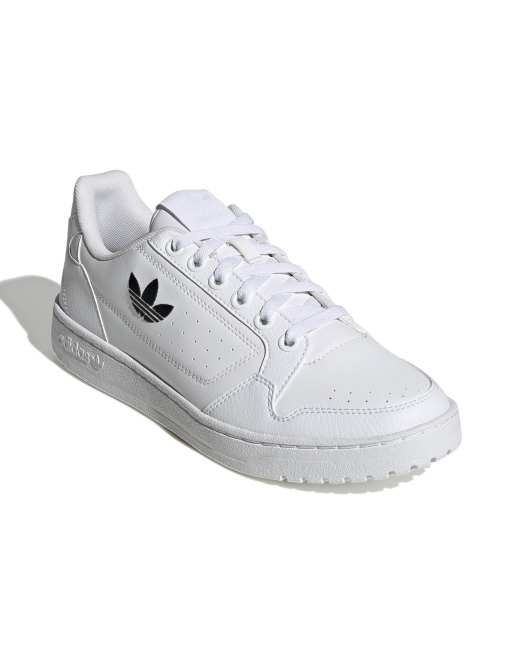 adidas Originals NY 90 sneakers in white and black