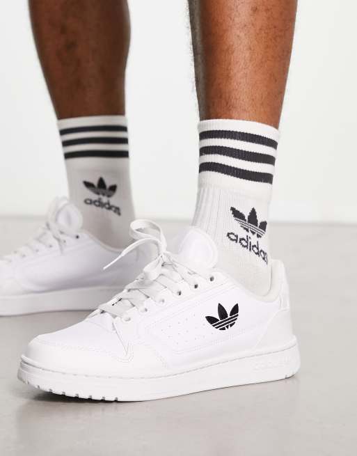 adidas Originals NY 90 sneakers in white and black ASOS