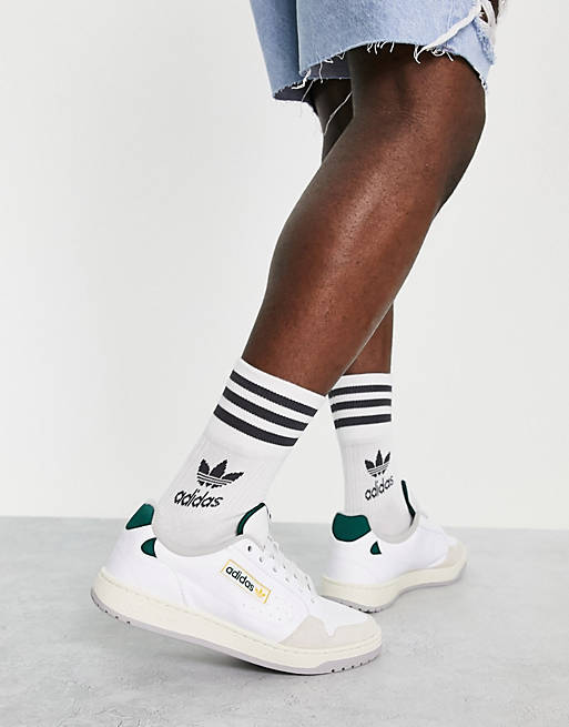 adidas Originals NY 90 sneakers in white and green | ASOS