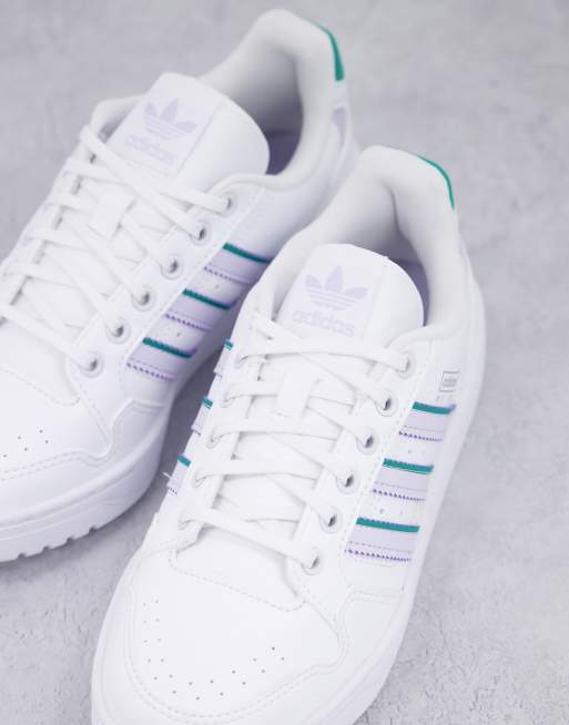 Invloedrijk Diplomatie Miniatuur adidas Originals - NY 90 - Sneakers in wit met blauwe strepen | ASOS