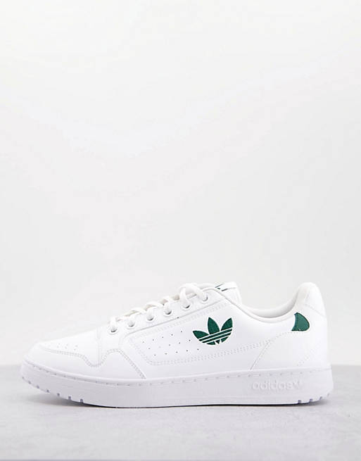 adidas Originals - NY 90 - Sneakers in wit met logo's in collegestijl groen
