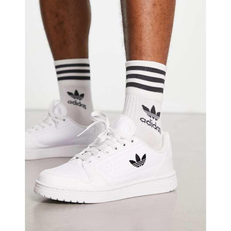 adidas Originals NY 90 trainers in white and black ASOS