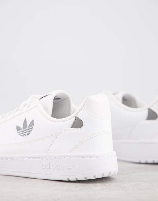 adidas originals ny 90 trainers in white and grey
