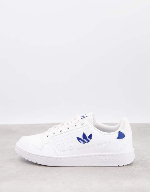 adidas Originals NY90 trainers in white and blue ASOS