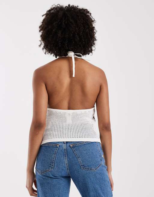 adidas Originals – Oberteil in Wollweiß mit Strick- und Häkeldesign, 3 von 4