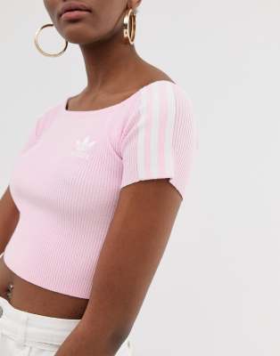 adidas off the shoulder shirt