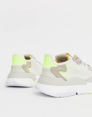 adidas nite jogger off white yellow