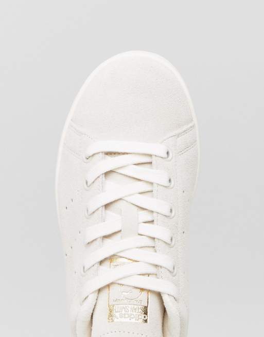 adidas Originals Off White Suede Stan Smith Sneakers ASOS