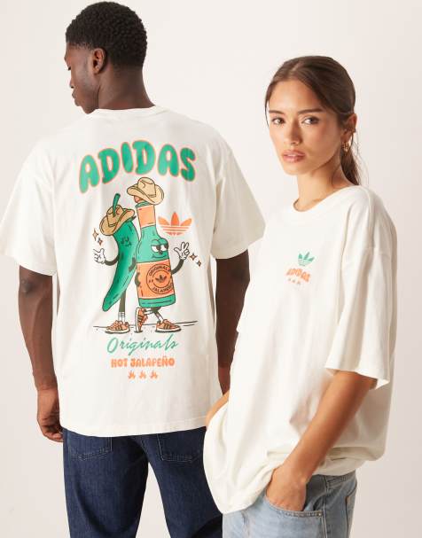 adidas Originals - Offwhite T-shirt med jalapeno-grafik - view 1