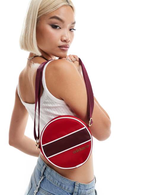 adidas Originals – Okrągła czerwona torebka crossbody
