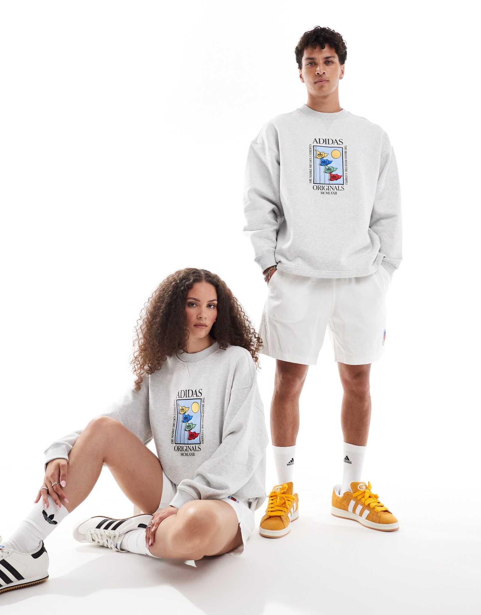 спортивный костюм adidas Originals Olympic unisex с логотипом на груди серого цвета