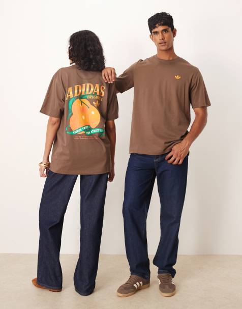 adidas Originals Oranges graphic t-shirt in grey - view 1