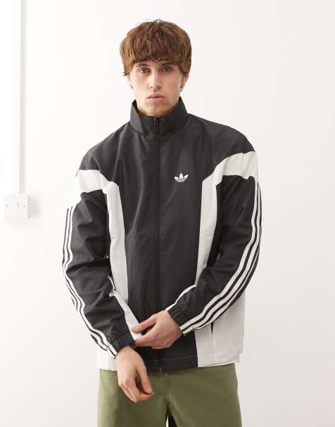 adidas Originals Originals basketball wind breaker jacket in black - view 1