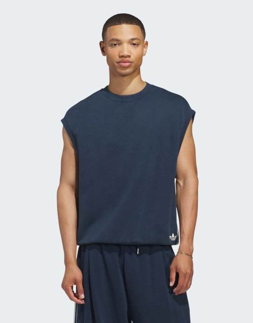 adidas Originals Originals Trefoil Trägertop in Nachtindigo, 2 von 4