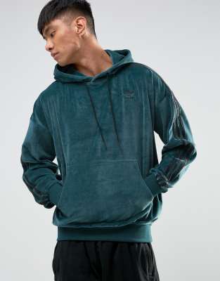 adidas green velour hoodie