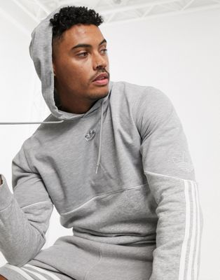 adidas originals outline central logo hoodie in black