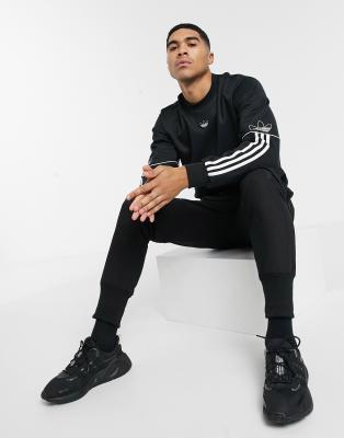 adidas originals outline central logo sweatshirt