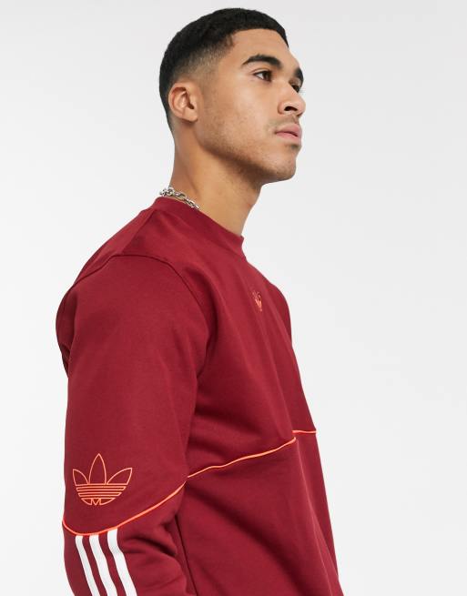 Adidas originals outline 2025 central logo sweatshir