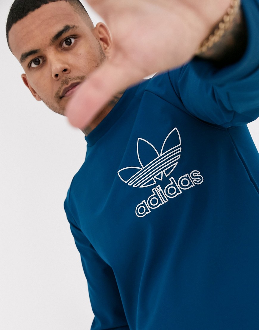 Adidas originals outline crew neck-Blue