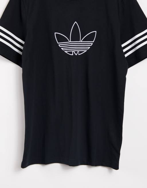 adidas Originals Outline Czarny T shirt ASOS