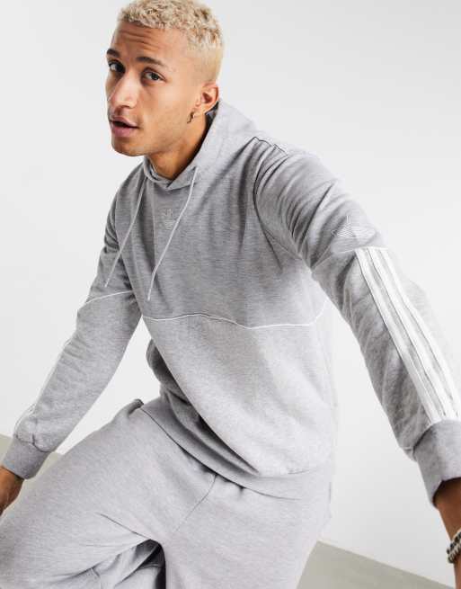 Adidas outline hoodie store grey