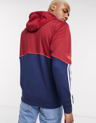 adidas outline hoodie maroon