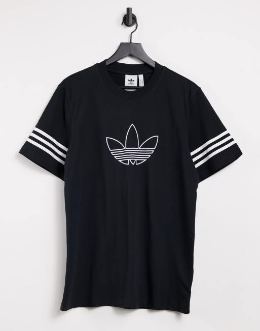 adidas Originals outline t shirt in black ASOS