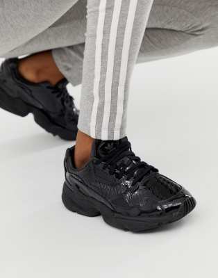 adidas falcon triple black