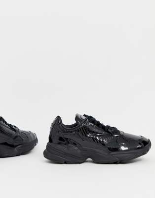 adidas black falcon trainers