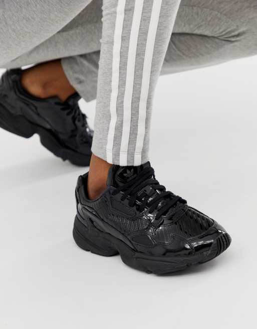 Adidas originals falcon trainer store in black and white