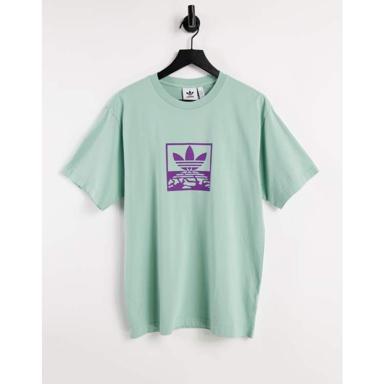 adidas Originals overdye graphic boyfriend fit t-shirt in acid