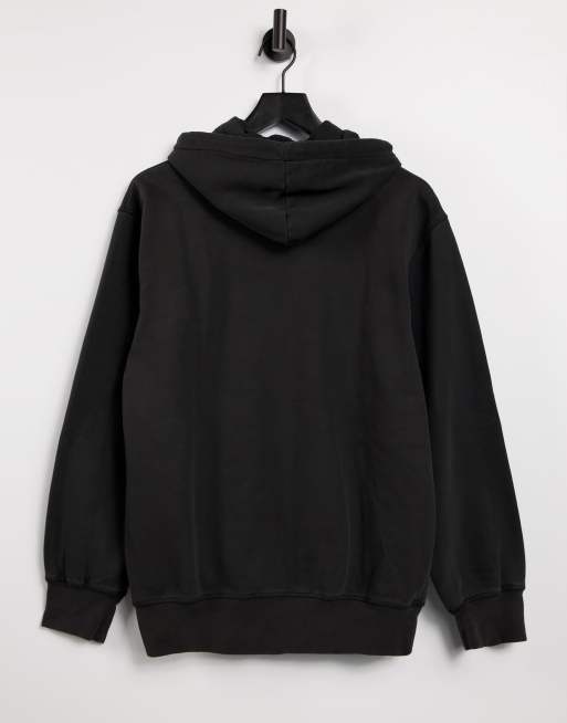 genert modstå Bekostning Adidas originals overdye premium hoodie with embroidered logo in black |  ASOS