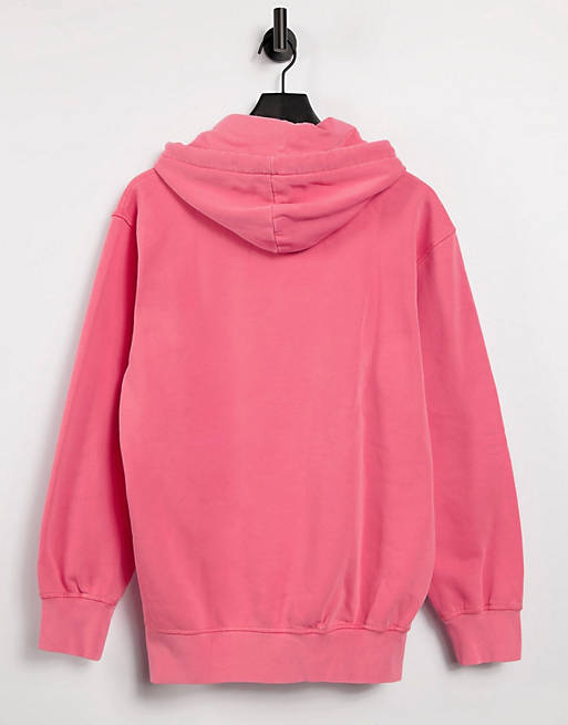  Adidas originals overdye premium hoodie with embroidered logo in hazy rose 