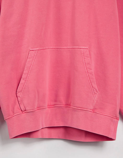  Adidas originals overdye premium hoodie with embroidered logo in hazy rose 