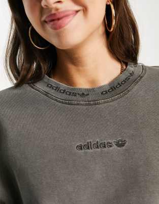 adidas originals overdyed premium rib sweatshirt