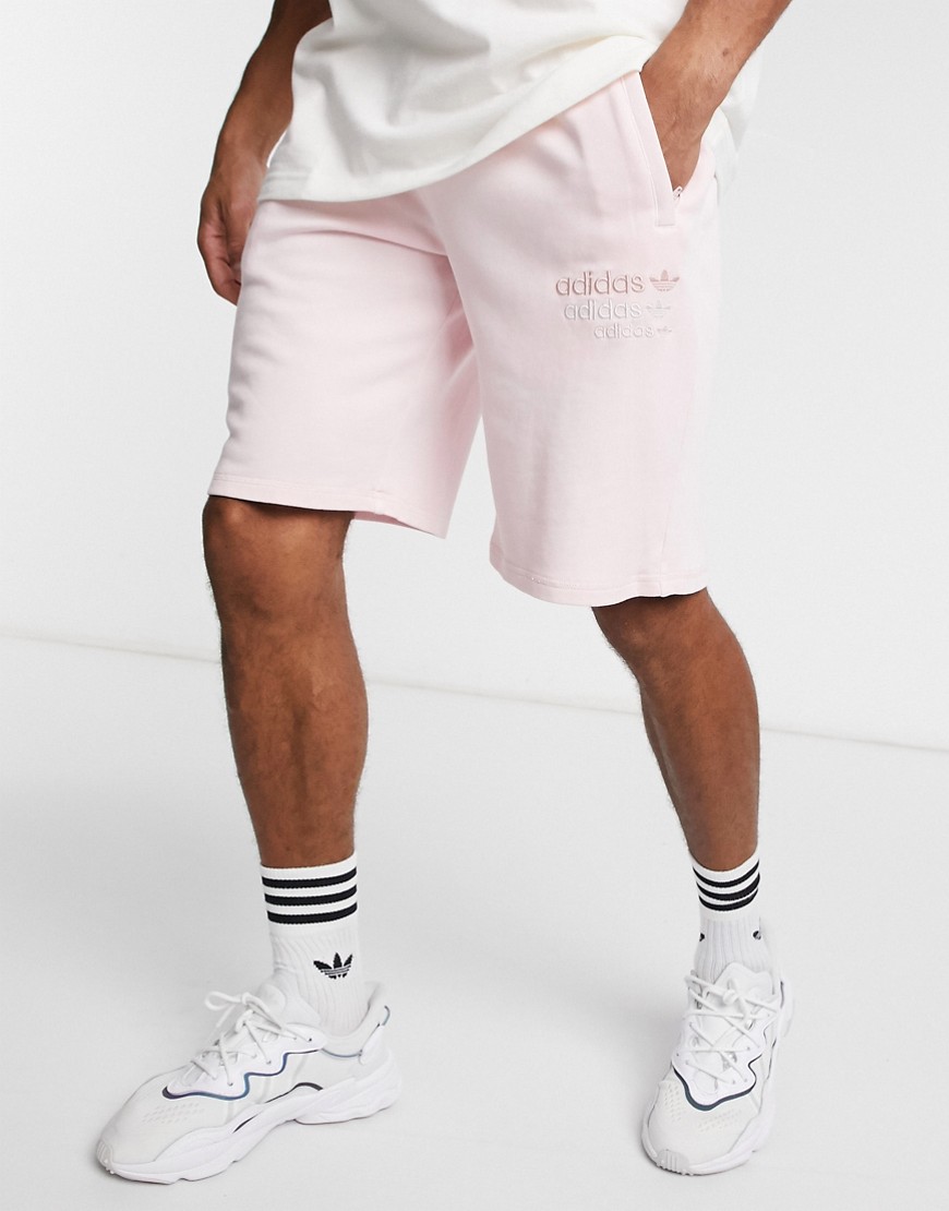 Adidas Originals overdyed premium shorts in pink