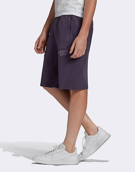 adidas Originals overdyed premium shorts in purple