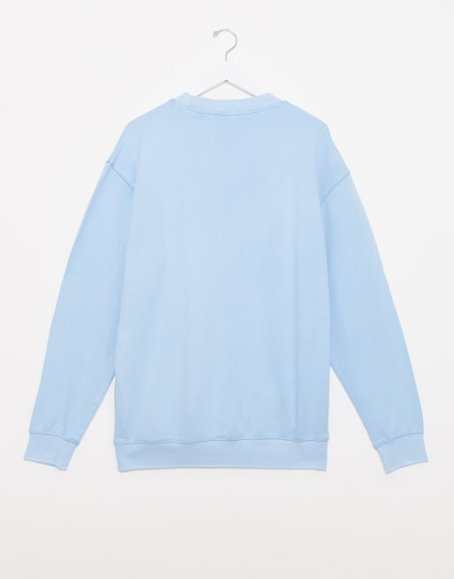 adidas Originals overdyed premium sweatshirt with chest logo in blue