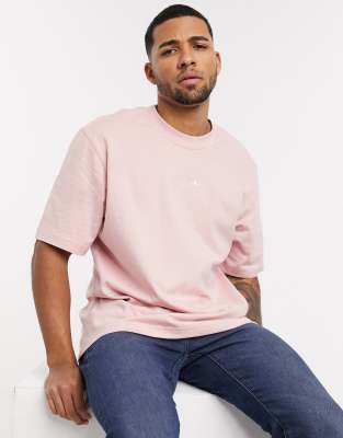 adidas originals overdyed premium sweatshirt with chest logo in pink