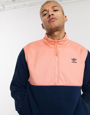 adidas originals london half zip lightweight overhead jacket