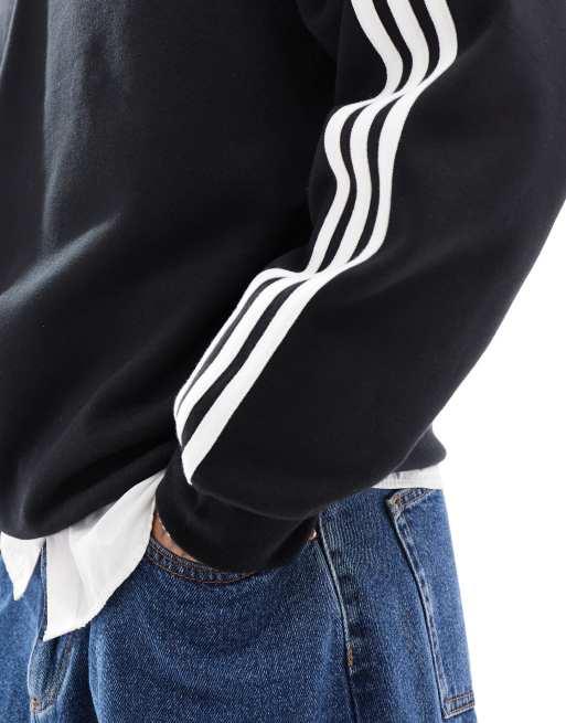 Adidas originals on edge crew sweatshirt hotsell