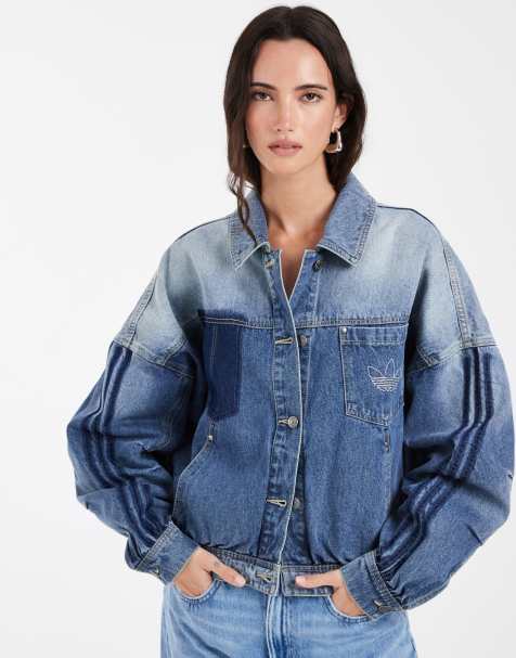 adidas Originals oversized denim jacket in blue - view 1