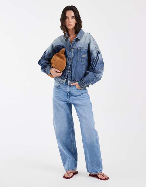 adidas Originals oversized denim jacket in blue | ASOS